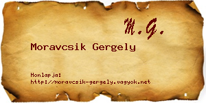 Moravcsik Gergely névjegykártya