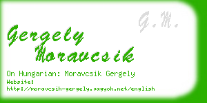 gergely moravcsik business card